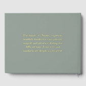 Сustom Foil Funeral Memorial Guest Book (Verso)