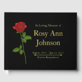 Сustom Foil Funeral Memorial Guest Book (Recto)