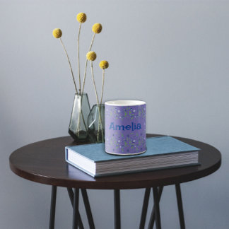 Сute Blueberry waterverf patroonnaam maagdenpalm Koffiemok