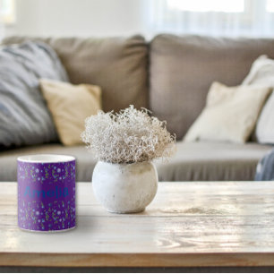 Сute Blueberry waterverf patroonnaam paarse Koffiemok