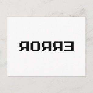 Я OЯ Я Ǝ FOUT BRIEFKAART