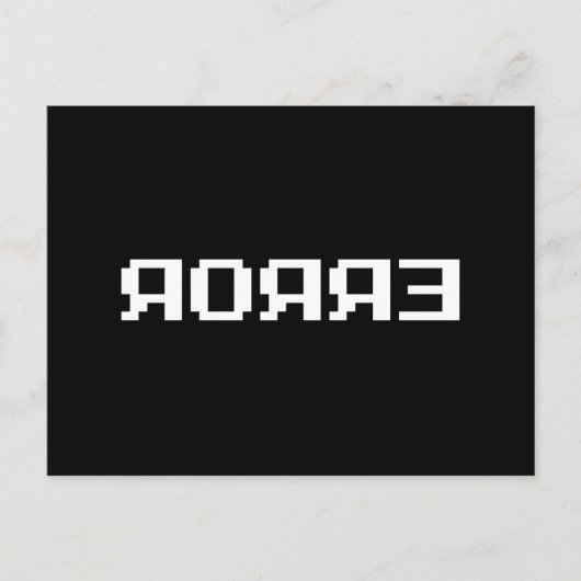 Я OЯ Я Ǝ | FOUT BRIEFKAART (Voorkant)