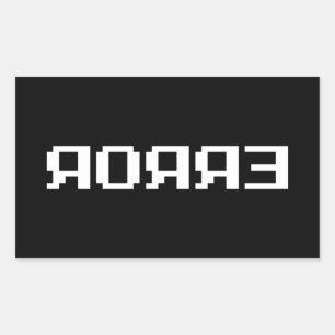 Я OЯ Я Ǝ   FOUT RECHTHOEKIGE STICKER