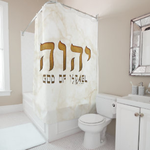 י ה ו Yehweh Jehovah God Tetragrammaton Douchegordijn