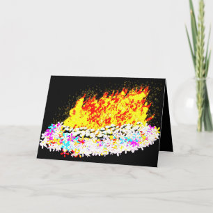 ל״ג בעומר Lag B'Omer sprankelend vreugdevuur Feestdagen Kaart