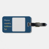 اسمك او your name personalized bagagelabel (Achterkant horizontaal)