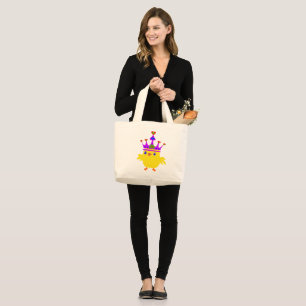 ♥ ت☘gekroond Ierse koningin kip fabelachtige chiqu Grote Tote Bag