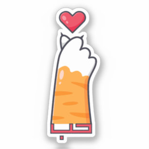 حب Houb Liefde In Arabisch Schattige Kattenhand Sticker