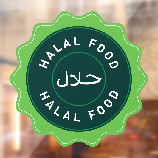 حلال Halal-vensterteken Sticker Decal (Vel 2)