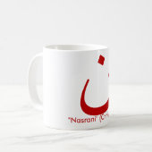 ن - "Nasrani" (Christelijk) Koffiemok (Voorkant links)