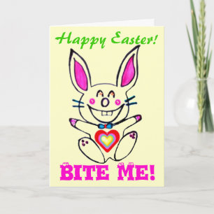 " ๑Çütê Naughty Bunny HappyEaster Kaart ๑" SCHOPPE