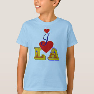 ღ ♥ Ik hou van LA Kinderen Hanes Stijlvol Sweatshi T-shirt