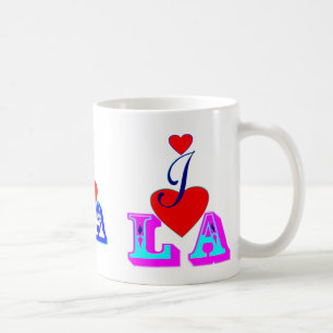 ღ ♥ Ik hou van LA-Los Angeles Classic White Mok ♥ 