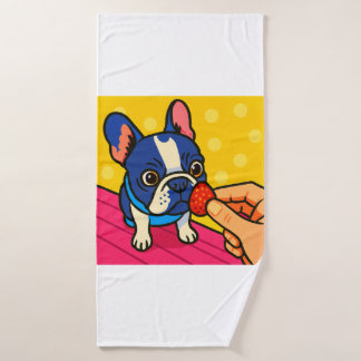 いちごとポップなフレブルのバスタオル BADHANDDOEK