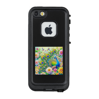 お花畑で佇む孔雀 LifeProof FRÄ’ iPhone SE/5/5s HOESJE