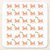 かわいいしばいぬがいっぱい VIERKANTE KARTONNEN ONDERZETTER (Voorkant)