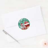 かわいいジャックラッセルテリアのメリークリスマス♡ RONDE STICKER (Envelop)