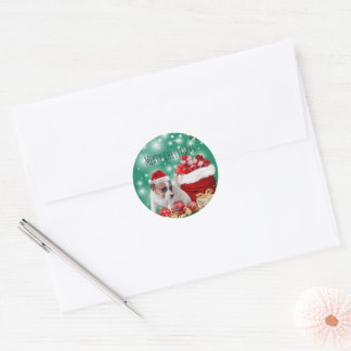 かわいいジャックラッセルテリアのメリークリスマス♡ RONDE STICKER