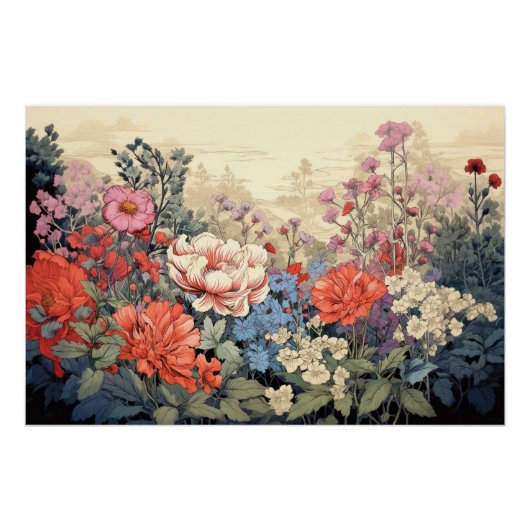 きれいな色とりどりの花 PERFECT POSTER (Voorkant)