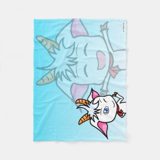 こかげのやぎ フリースブランケット FLEECE DEKEN (Voorkant)