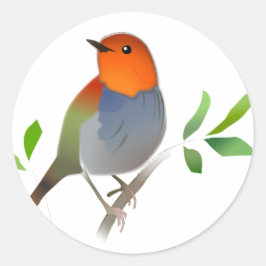 こまどりのイラストシール RONDE STICKER