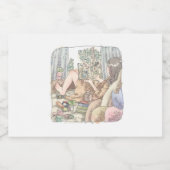 さなむごじ  カーテンのある窓際に寝そべって本を読む素足の女性のイラスト SPARKLING WIJNETIKET (Enkel label)