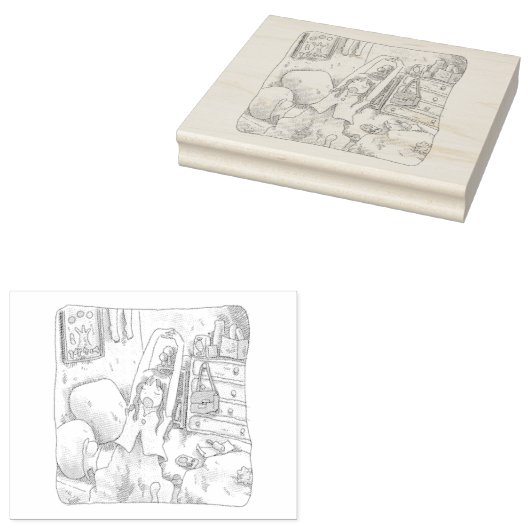 さなれむじ RUBBERSTEMPEL (Gestempeld)