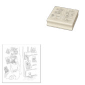 さにしやじ RUBBERSTEMPEL (Gestempeld)