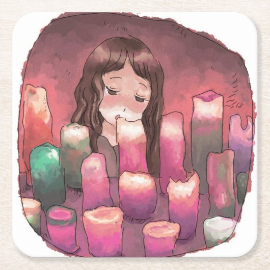 さ く な じ VIERKANTE KARTONNEN ONDERZETTER (Voorkant)