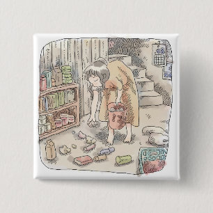さ な屋 steken じさ888888888888さ部のnog階段わきで屈んでたくさん落ちているゴ vierkante button 5,1 cm