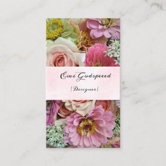 たくさんの花のオシャレな名刺 VISITEKAARTJE