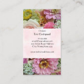 たくさんの花のオシャレな名刺 VISITEKAARTJE (Achterkant)