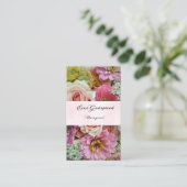 たくさんの花のオシャレな名刺 VISITEKAARTJE (Staand voorkant)