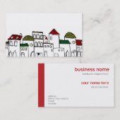 どこかの街並み VISITEKAARTJE (Voorkant / Achterkant)