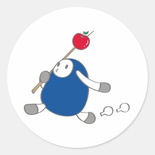 なまけたろうステッカー　こん RONDE STICKER (Voorkant)