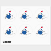 なまけたろうステッカー　こん RONDE STICKER (Vel)