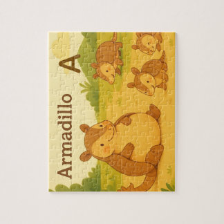 「アルファベットアニマルズ AはArmadillo!」 Legpuzzel