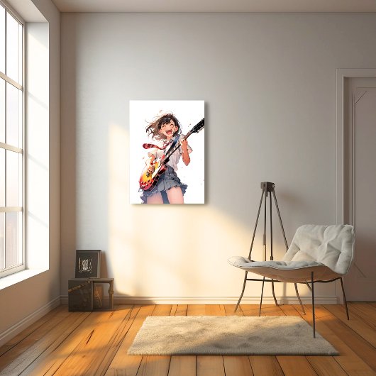 アートパネル Art Panel｜ギターJK02 寿司娘 GenerativeAI Canvas Afdruk