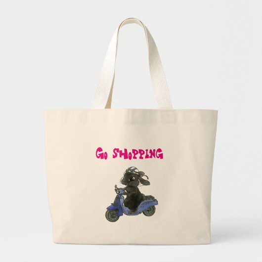 ウサギのバイク バッグ GROTE TOTE BAG (Voorkant)