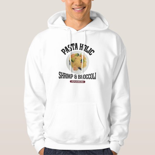 エビとブロッコリーのペペロンチーノ(ビンテージ風) HOODIE (Voorkant)