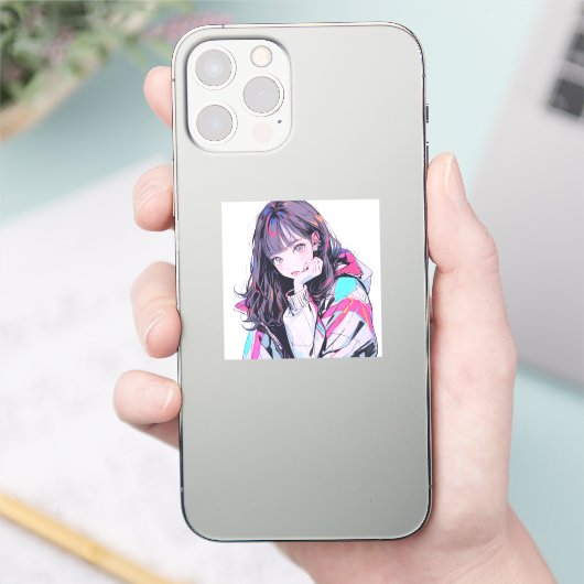 オシャレなJKシール|寿司娘 Seal  Sticker GenerativeAI (Téléphone)