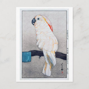 オ バ ン・ オ Salmon, Salmon-crested cockatoo, Yoshida Briefkaart