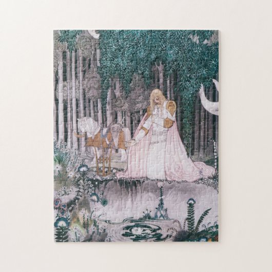 カイ・ニールセン（Kay Nielsen）幻想的な童話のパズル　泉で水を飲もうとする王子 Legpuzzel (Verticaal)