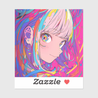 カラフル女子ステッカー｜寿司娘シール generativeai sticker