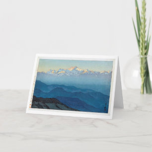 カ ン ン ジ , Kangchenjunga, Yoshida, Woodcut Kaart
