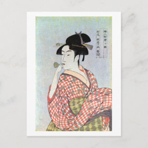 ガ ラ 吹, ス, の Glass Woman, Utamaro笛を Briefkaart