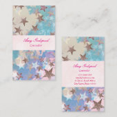 キラキラ星のおしゃれな名刺 VISITEKAARTJE (Voorkant / Achterkant)