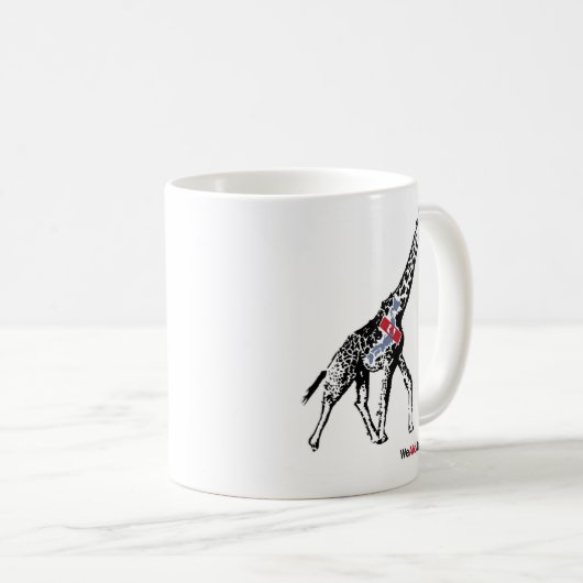 キリンと蝶のマグカップ de tasse de Giraffe&Butterfly (Devant droit)