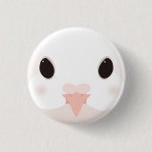 クジャクバト-Fantail pigeon Ronde Button 3,2 Cm (Voorkant)