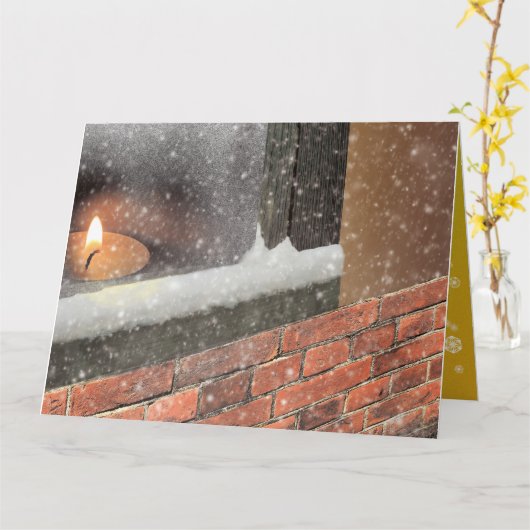クリスマスカード (窓辺のキャンドル) KAART (Gele Bloem)